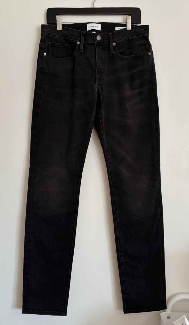 Black Washed Men's FRAME Vaporize L'Homme Slim Jeans 31